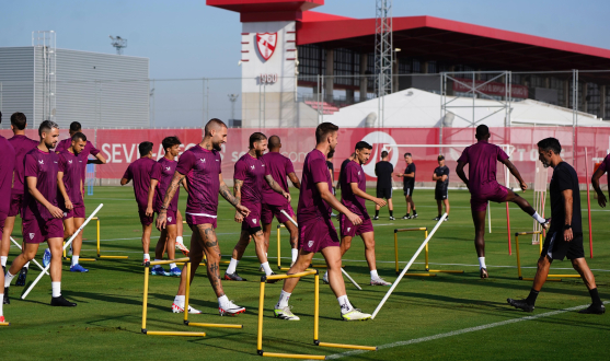 Entrenamiento del Sevilla FC el 5 de octubre