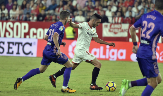 Sarabia del Sevilla FC ante el Leganés