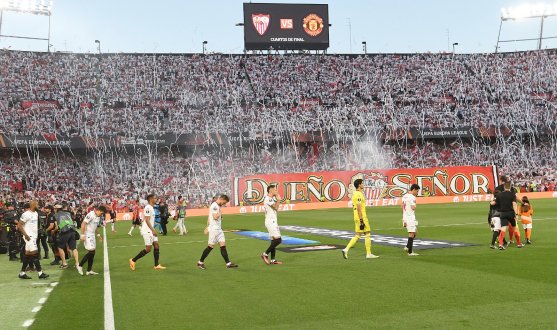 Estadio Ramón Sánchez-Pizjuán en el partido ante el Manchester United