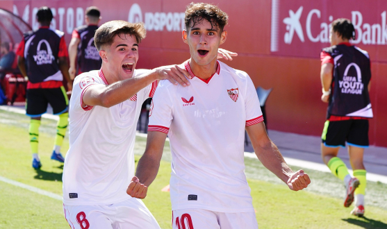 Juvenil A during the win against Arsenal