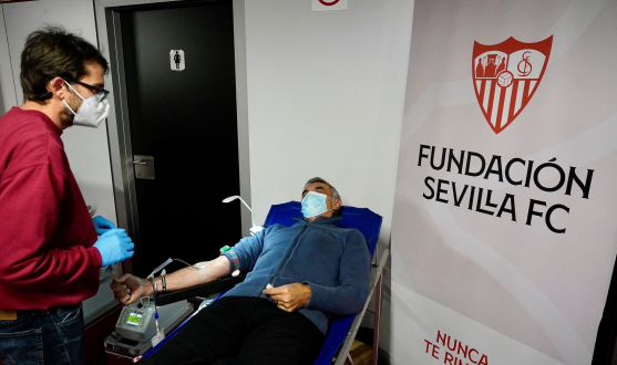 Donación de sangre en el Ramón Sánchez-Pizjuán