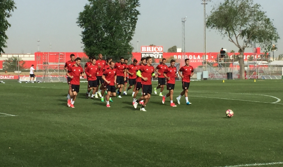 Training at the Ciudad Deportiva