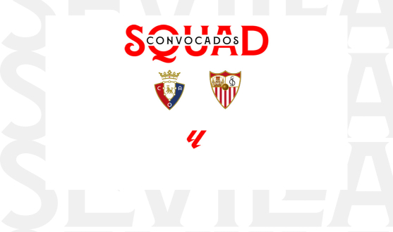 Lista de convocados del Sevilla FC ante el CA Osasuna
