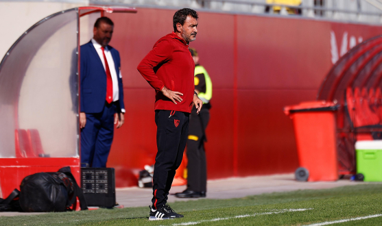 Imagen de Jesús Galván, técnico del Sevilla Atlético