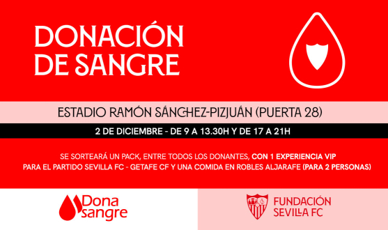 Donación de sangre en el Ramón Sánchez-Pizjuán este viernes