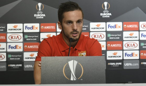 Pablo Sarabia, in a press conference before the UEFA Europa League match