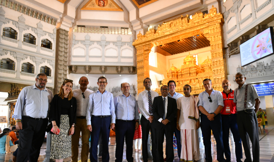 Visita al templo de ISCKON en Bangalore