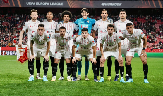 Once del Sevilla FC en un partido de Europa League Once del Sevilla FC en un partido de Europa League