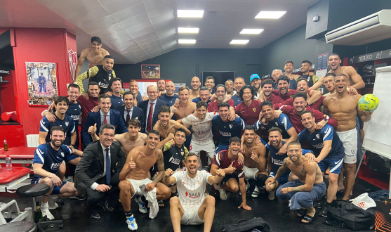 The Sevilla FC changing room after the last league game 