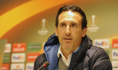 Emery en la sala de prensa del Nuevo San Mamés