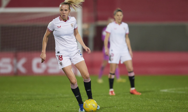 Cahynová, en un partido de la presente temporada