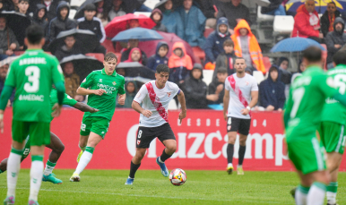 Imagen del derbi chico disputado este domingo en el Estadio Jesús Navas
