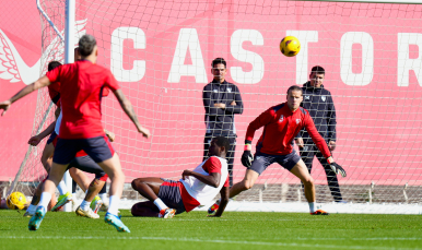 Entrenamiento del Sevilla FC del 21 de febrero