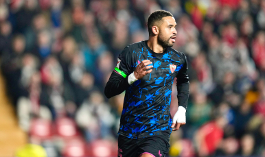 En-Nesyri celebra un gol 