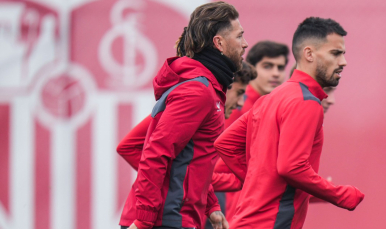 Entrenamiento del Sevilla FC en la ciudad deportiva