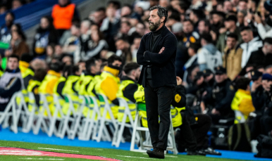 Quique Sánchez Flores en el Estadio Santiago Bernabéu