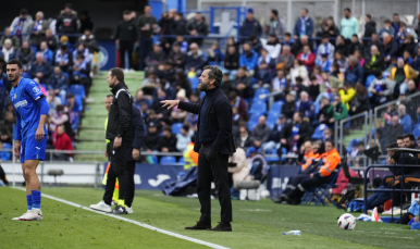 Quique Sánchez Flores en el Coliseum de Getafe