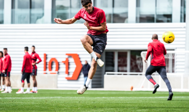 Entrenamiento del Sevilla FC en la ciudad deportiva