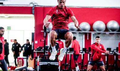 Entrenamiento del Sevilla FC en la ciudad deportiva