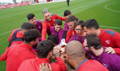 Entrenamiento conjunto con el Sevilla FC Genuine