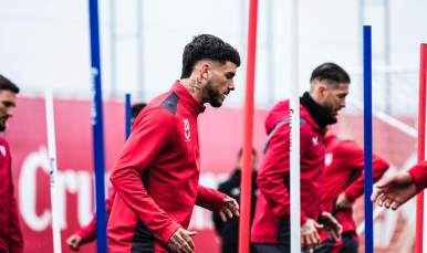 Isaac, en una sesión de entrenamiento