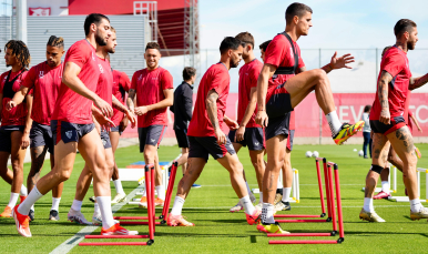 Entrenamiento del Sevilla FC