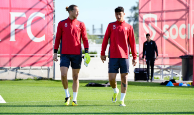 Entrenamiento del Sevilla FC en la ciudad deportiva