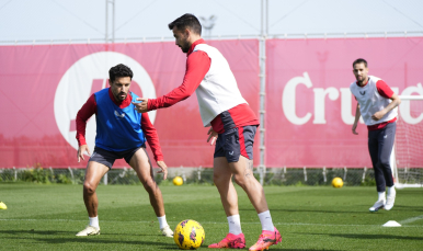 Entrenamiento del Sevilla FC en la ciudad deportiva