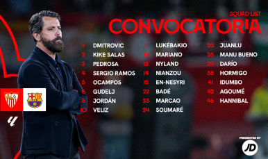 Convocatoria del Sevilla FC-FC Barcelona