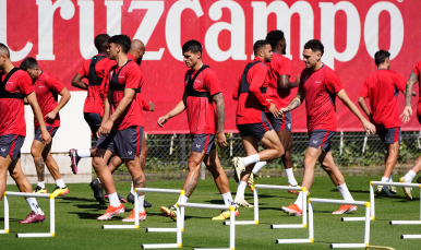 Entrenamiento del Sevilla FC el 4 de marzo