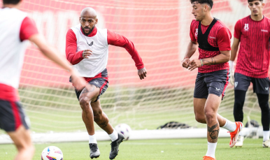 Entrenamiento del Sevilla FC el 16 de mayo