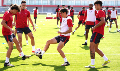 Entrenamiento del Sevilla FC el 25 de mayo