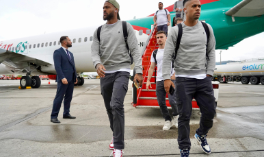 Llegada del Sevilla FC a Bilbao