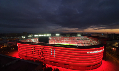 Imagen aérea del Ramóm Sánchez-Pizjuán.