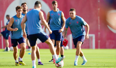 Entrenamiento del Sevilla FC