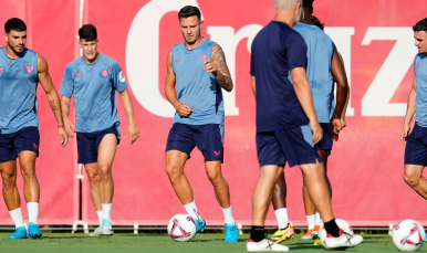 Imagen de Saúl en el entrenamiento