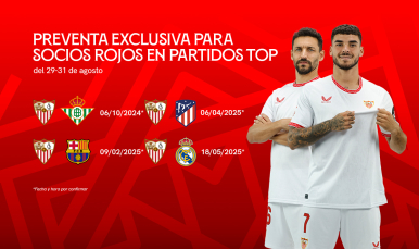 Preventa partidos top socios rojos.