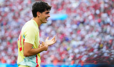 Juanlu celebra su gol ante Marruecos