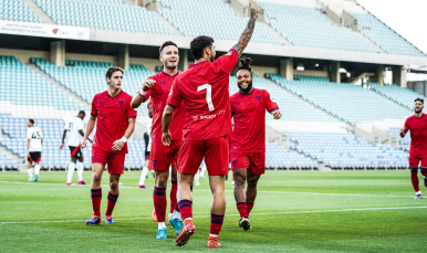 Imagen de Isaac Romero celebrando el primer gol