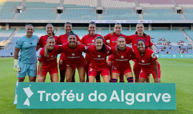 Once inicial del Femenino en la primera mitad ante el Sporting CP