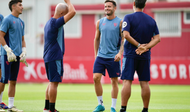 Imagen de Saúl en el entrenamiento