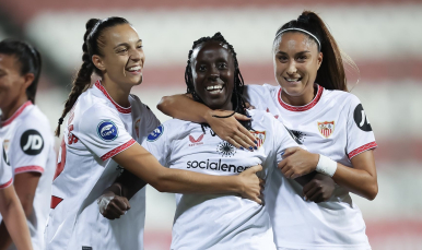 Celebración de gol de Fatou 