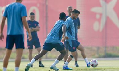 Último entrenamiento antes de recibir al Valladolid