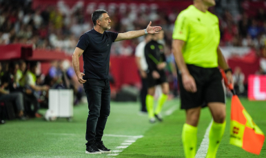 Imagen de García Pimienta frente al Real Valladolid