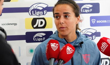 Alicia Redondo atiende a los medios en la previa del encuentro