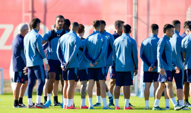 Imagen de Badé en el entrenamiento