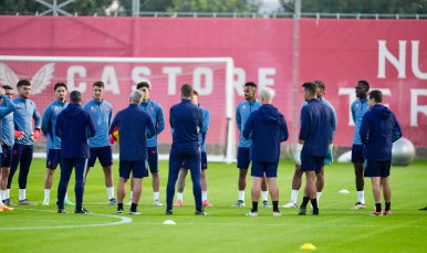Entrenamiento del Sevilla FC en la ciudad deportiva