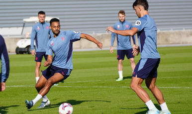 Entrenamiento del Sevilla FC en la ciudad deportiva