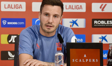 Saúl Ñíguez en la rueda de prensa