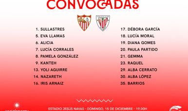 18 convocadas para el cierre de 2024 ante el Athletic Club